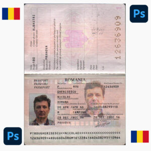 فایل لایه باز پاسپورت رومانی